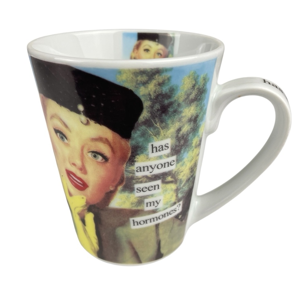 Anne Taintor Has Anyone Seen My Hormones? Porcelain Mug